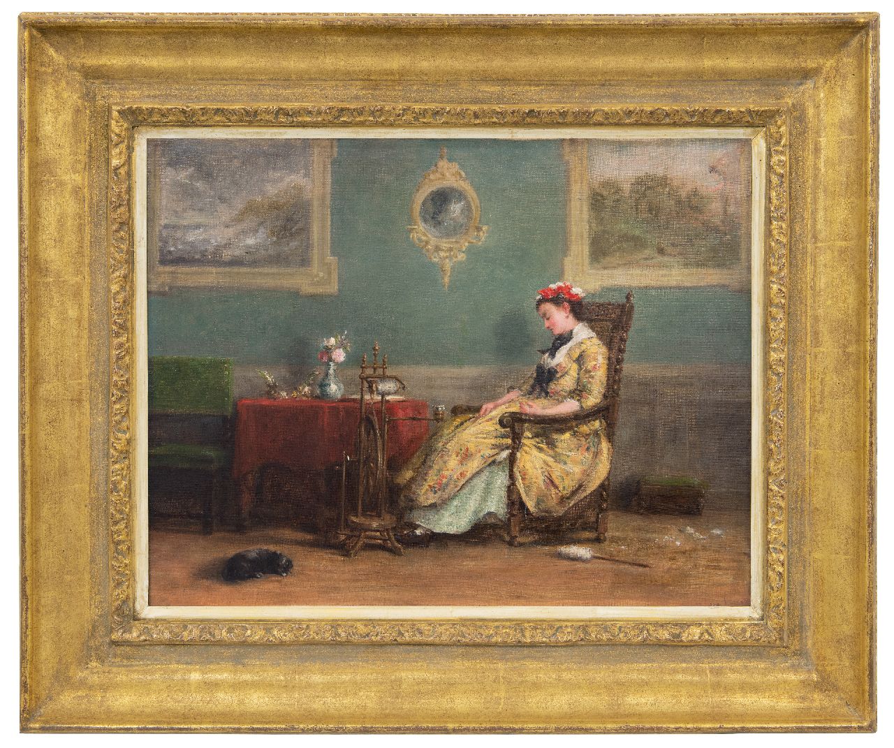 Bles D.J.  | David Joseph Bles | Paintings offered for sale | Le Repos, oil on canvas 35.6 x 46.0 cm, signed l.r. (vague) and dated 1846