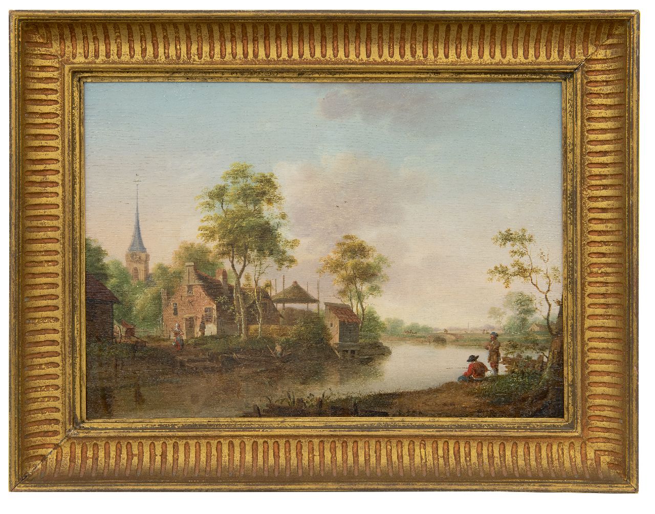 Hollandse School, 18e eeuw   | Hollandse School, 18e eeuw | Paintings offered for sale | Dutch landscape, oil on panel 32.3 x 45.8 cm