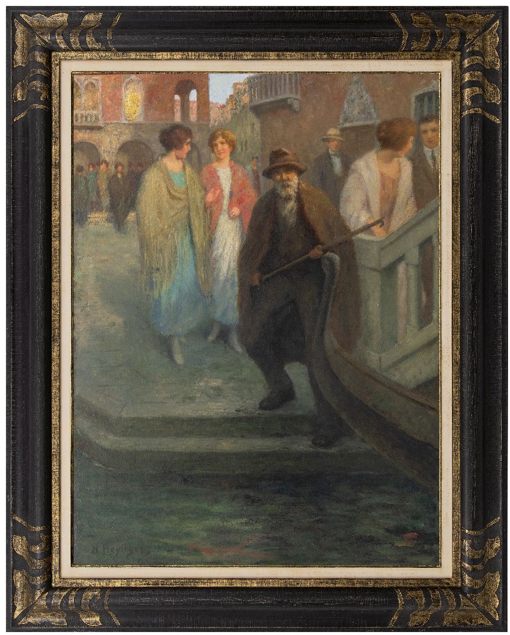 Heijligers H.  | Hendrik 'Henri' Heijligers, In Venice, oil on canvas 100.3 x 75.4 cm, signed l.l.
