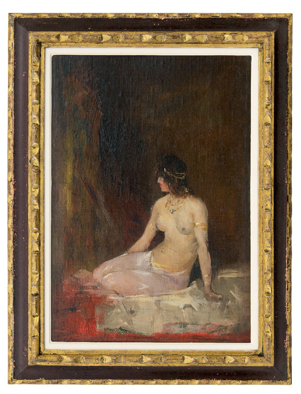 Smith H.  | Hobbe Smith | Paintings offered for sale | Seated nude, oil on canvas laid down on panel 50.0 x 35.5 cm