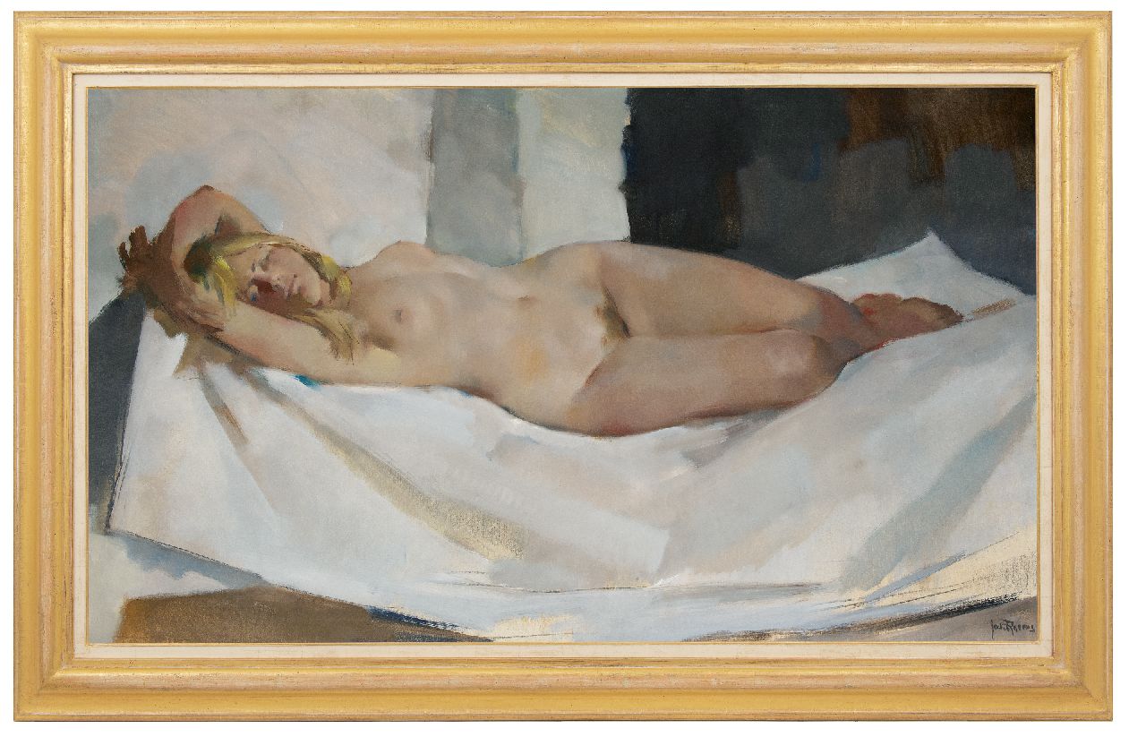 Rovers J.J.  | Joseph Johannes 'Jos' Rovers | Paintings offered for sale | Female nude, oil on canvas 100.0 x 170.0 cm, signed l.r.