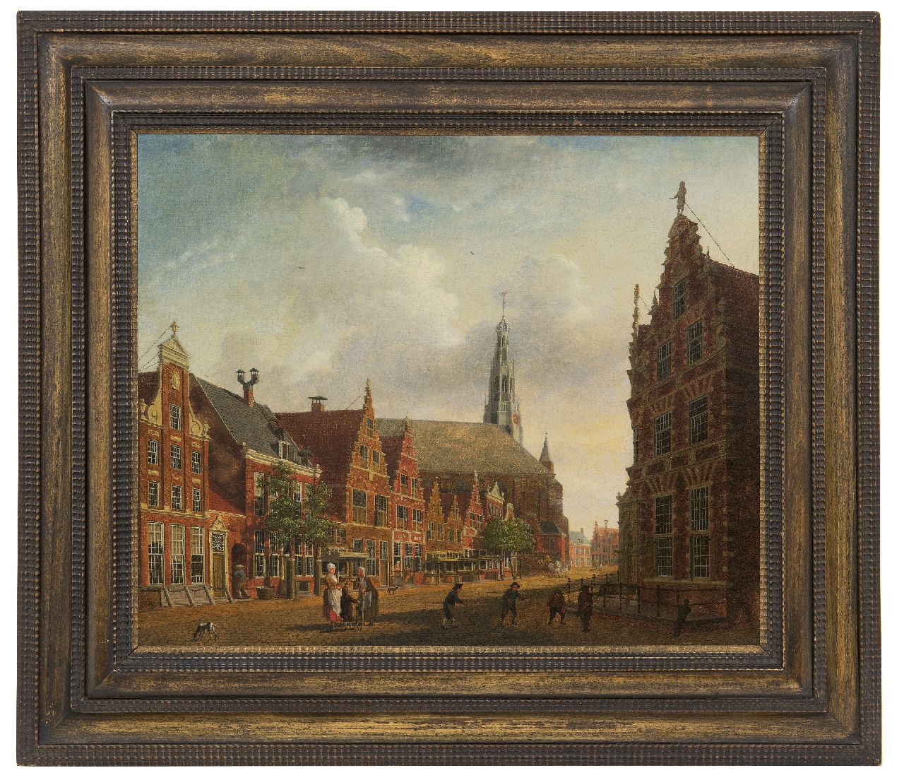 Ouwater I.  | Isaac Ouwater, View of the Nieuwstraat in Hoorn, oil on canvas 36.7 x 43.8 cm, signed l.r. and dated 1785