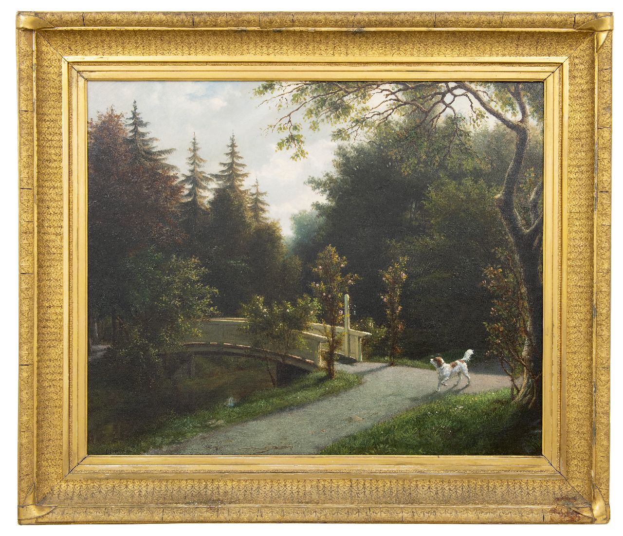 Eerelman O.  | Otto Eerelman | Paintings offered for sale | Hunting dog in a park, oil on canvas 65.5 x 81.0 cm, signed l.l.