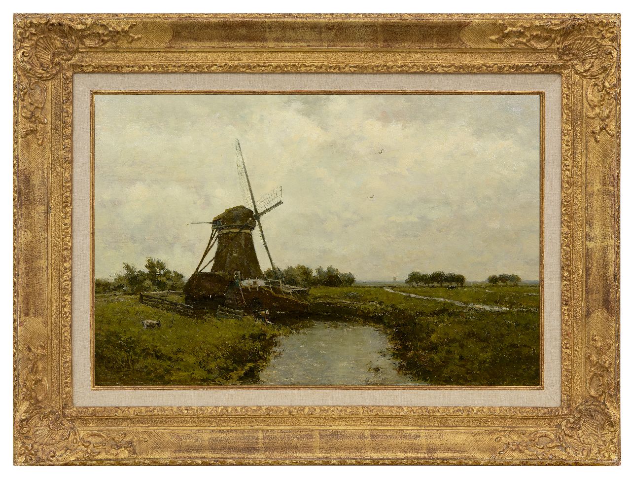 Gabriel P.J.C.  | Paul Joseph Constantin 'Constan(t)' Gabriel, Windmill near Leidschendam, oil on panel 39.4 x 60.0 cm, signed l.l.