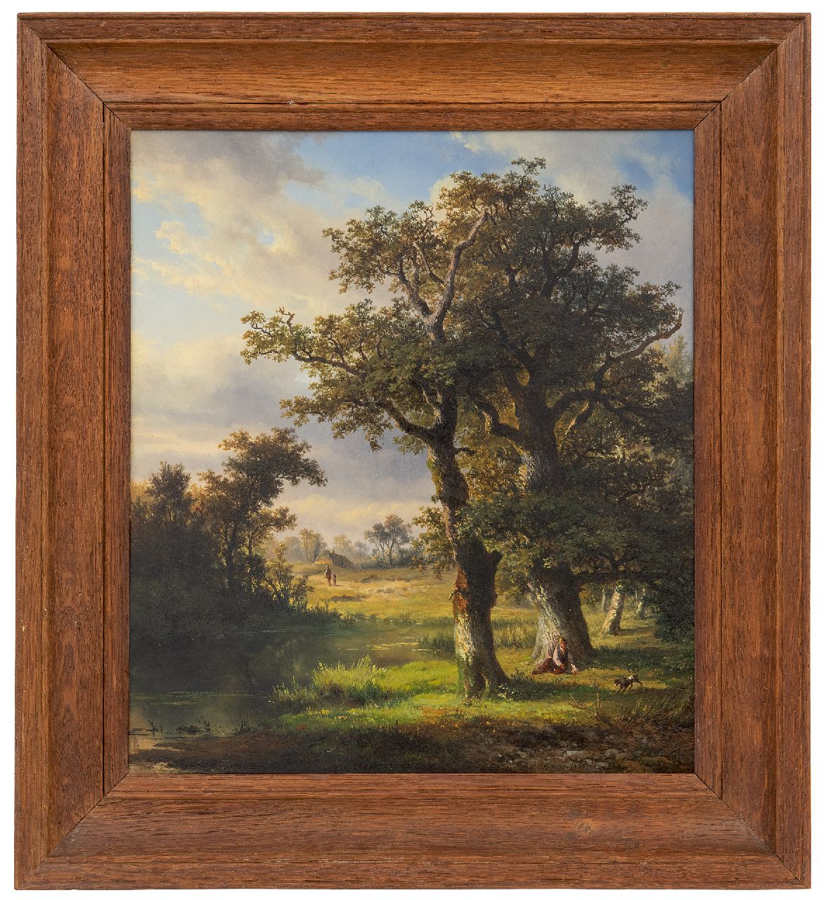 Ortmans F.A.  | François Auguste Ortmans | Paintings offered for sale | Summer landscape, oil on panel 36.2 x 31.6 cm, signed l.r. and dated 1850