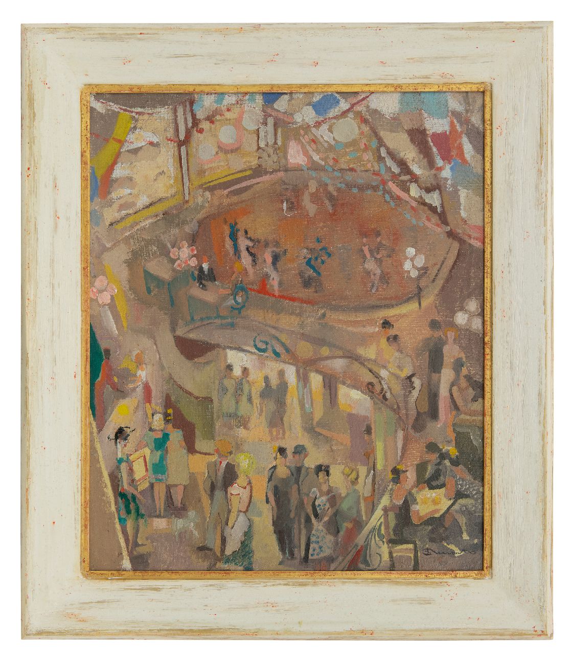 Bervoets L.  | Leo Bervoets, The dance hall, oil on canvas 60.6 x 50.3 cm, signed l.r.