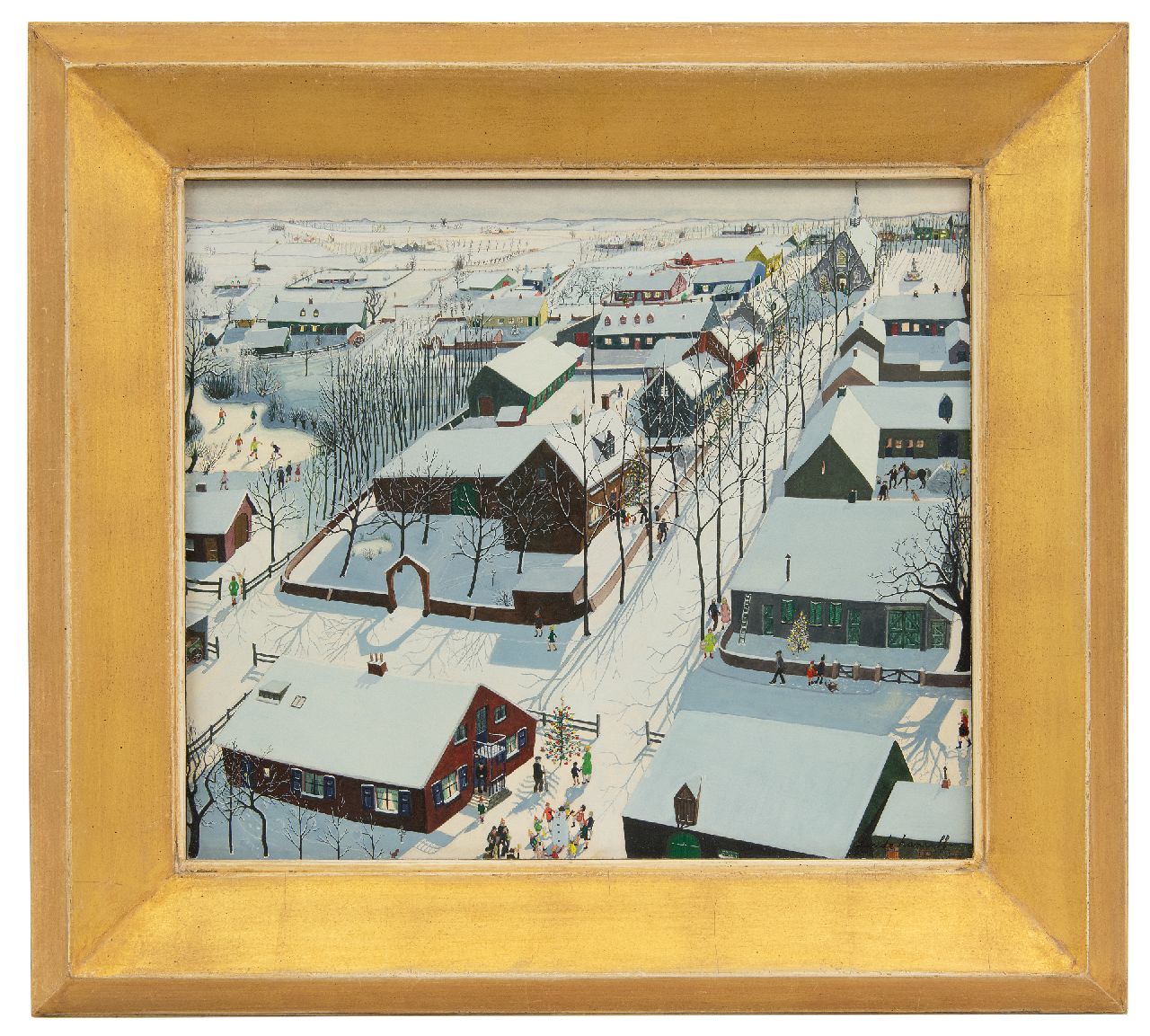 Nanreff C.  | Claude Nanreff | Watercolours and drawings offered for sale | Christmas Eve, gouache on board 36.2 x 42.0 cm, signed l.r.