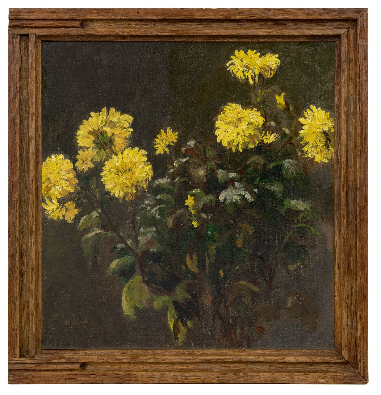 Windt Ch. van der | Christophe 'Chris' van der Windt | Paintings offered for sale | Chrysanthemums, oil on canvas 43.4 x 42.0 cm, signed l.l.