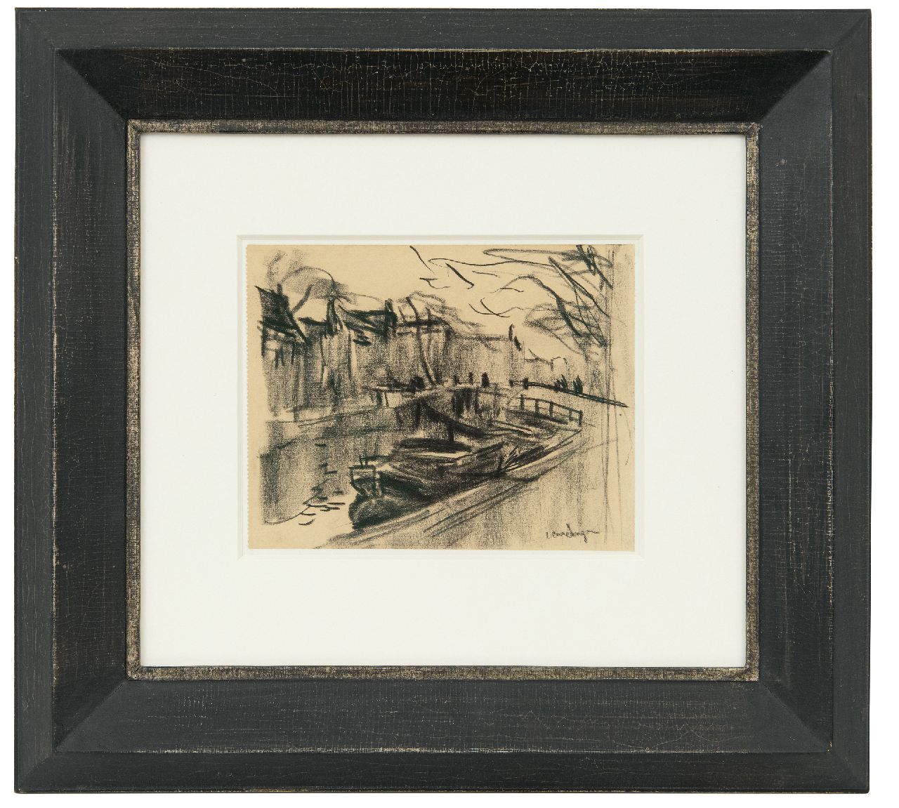 Dongen C.T.M. van | Cornelis Theodorus Maria 'Kees' van Dongen | Watercolours and drawings offered for sale | Delfshaven, The Netherlands, charcoal on paper 12.1 x 15.4 cm, signed l.r.
