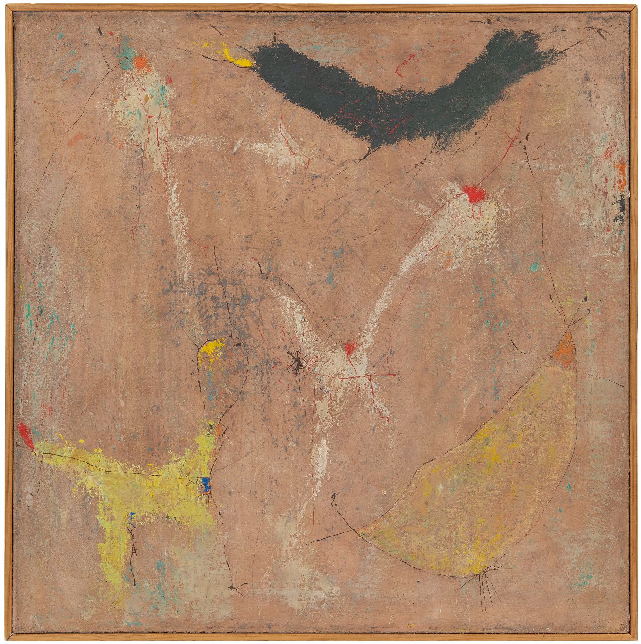 Haan W.J. de | Willem Jacob 'Wim' de Haan, Untitled, oil on canvas 70.1 x 70.3 cm, signed on the stretcher and dated on the stretcher '56