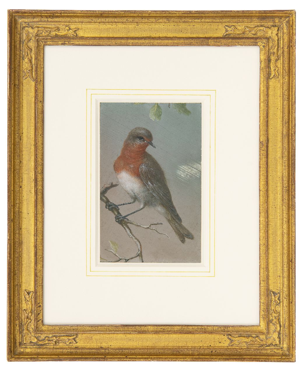 Agricola C.L.  | Christoph Ludwig Agricola, Robin, gouache on parchment 15.0 x 9.5 cm