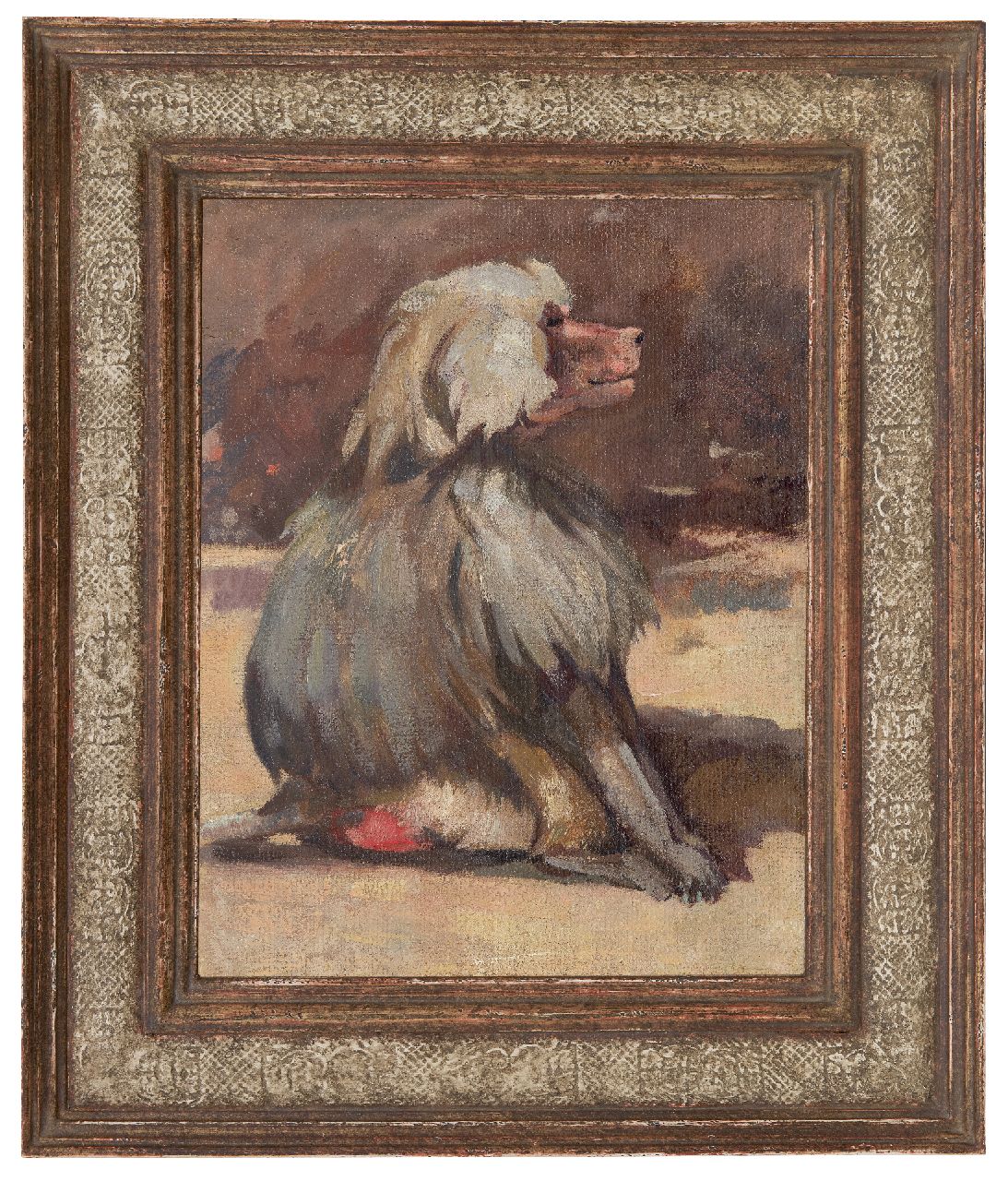 Bruigom M.C.  | Margaretha Cornelia 'Greta' Bruigom, Mantle baboon, oil on canvas laid down on panel 36.5 x 28.7 cm, signed on the reverso