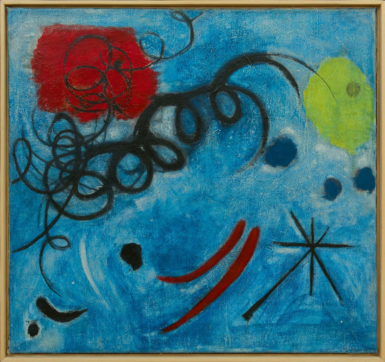 Wolvecamp Th.W.  | 'Theo' Wilhelm Wolvecamp | Paintings offered for sale | Compostion in Blue, oil on canvas 74.4 x 79.7 cm, signed on the reverse and painted ca. 1949