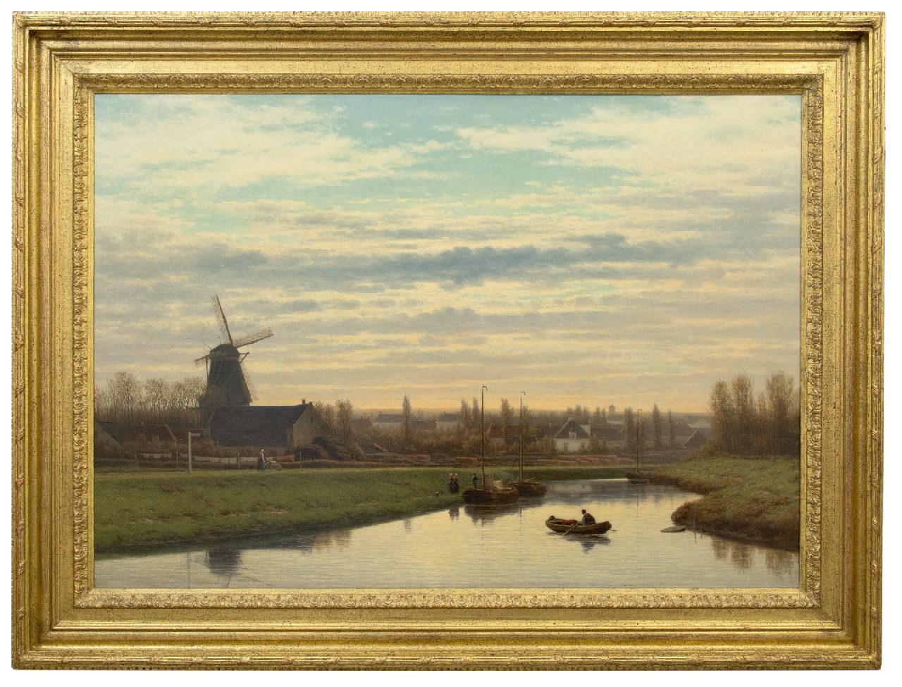 Maaten J.J. van der | Jacob Jan van der Maaten, View of the 'Apeldoorns Kanaal', oil on canvas 79.9 x 113.5 cm, signed l.l.