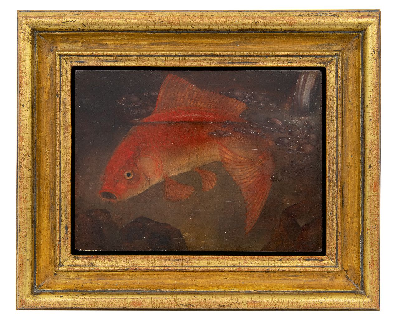 Hoboken J. van | Jacoba 'Jemmy' van Hoboken | Paintings offered for sale | Goldfish, oil on panel 23.8 x 33.0 cm, signed l.r. and dated 1930