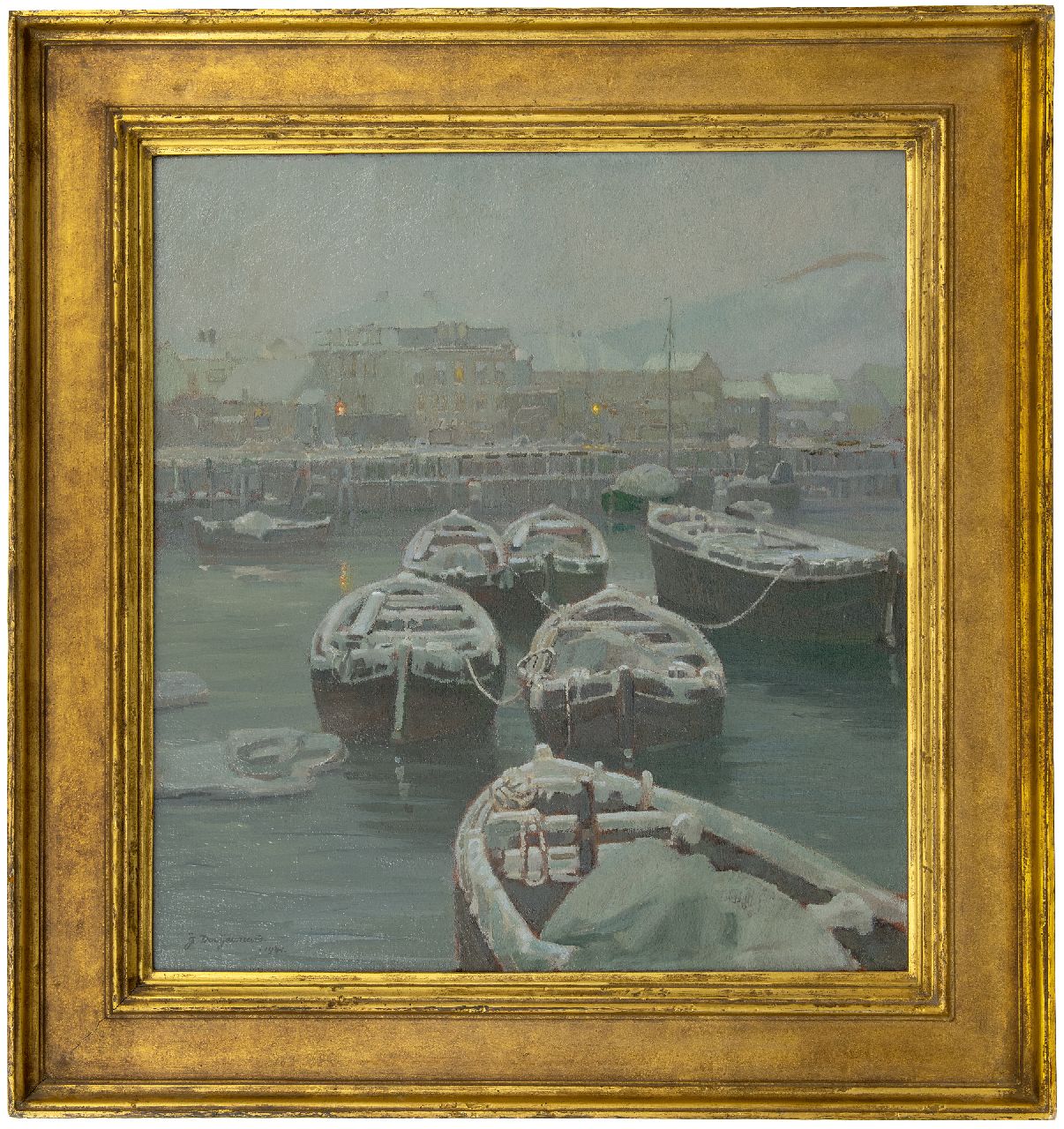Dooijewaard J.  | Jacob 'Jaap' Dooijewaard | Paintings offered for sale | A view of Elvehavn, Trondheim, oil on canvas 61.1 x 56.5 cm, signed l.l. and with initials on the reverse and dated on the stretcher 1941
