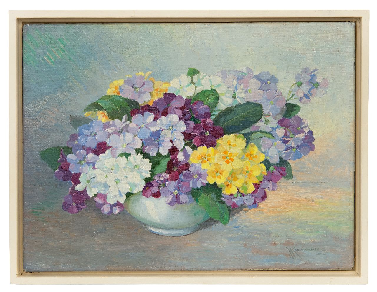 Kaemmerer J.H.  | Johan Hendrik 'Joh. H.' Kaemmerer | Paintings offered for sale | Spring flowers, oil on canvas 30.3 x 40.2 cm, signed l.r.
