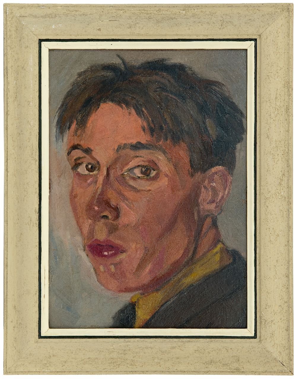 Ket D.H.  | Dirk Hendrik 'Dick' Ket | Paintings offered for sale | Self-portrait, turned to the left, oil on board 33.5 x 24.0 cm, painted ca. 1924