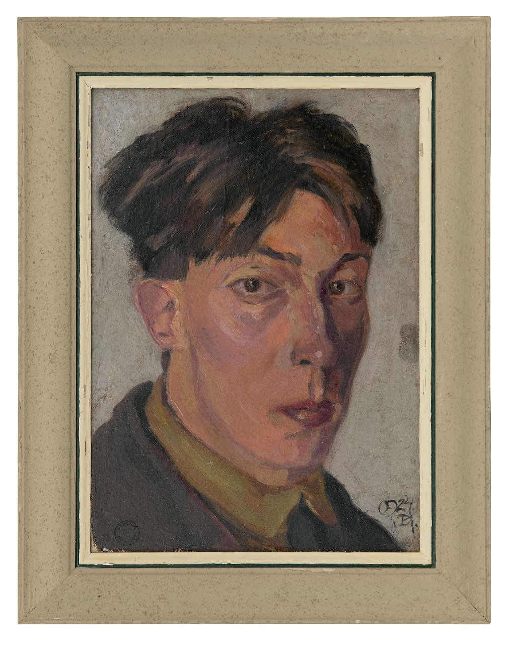 Ket D.H.  | Dirk Hendrik 'Dick' Ket | Paintings offered for sale | Self-portrait, turned to the right, oil on canvas laid down on panel 36.5 x 26.2 cm, signed l.r. and dated '24