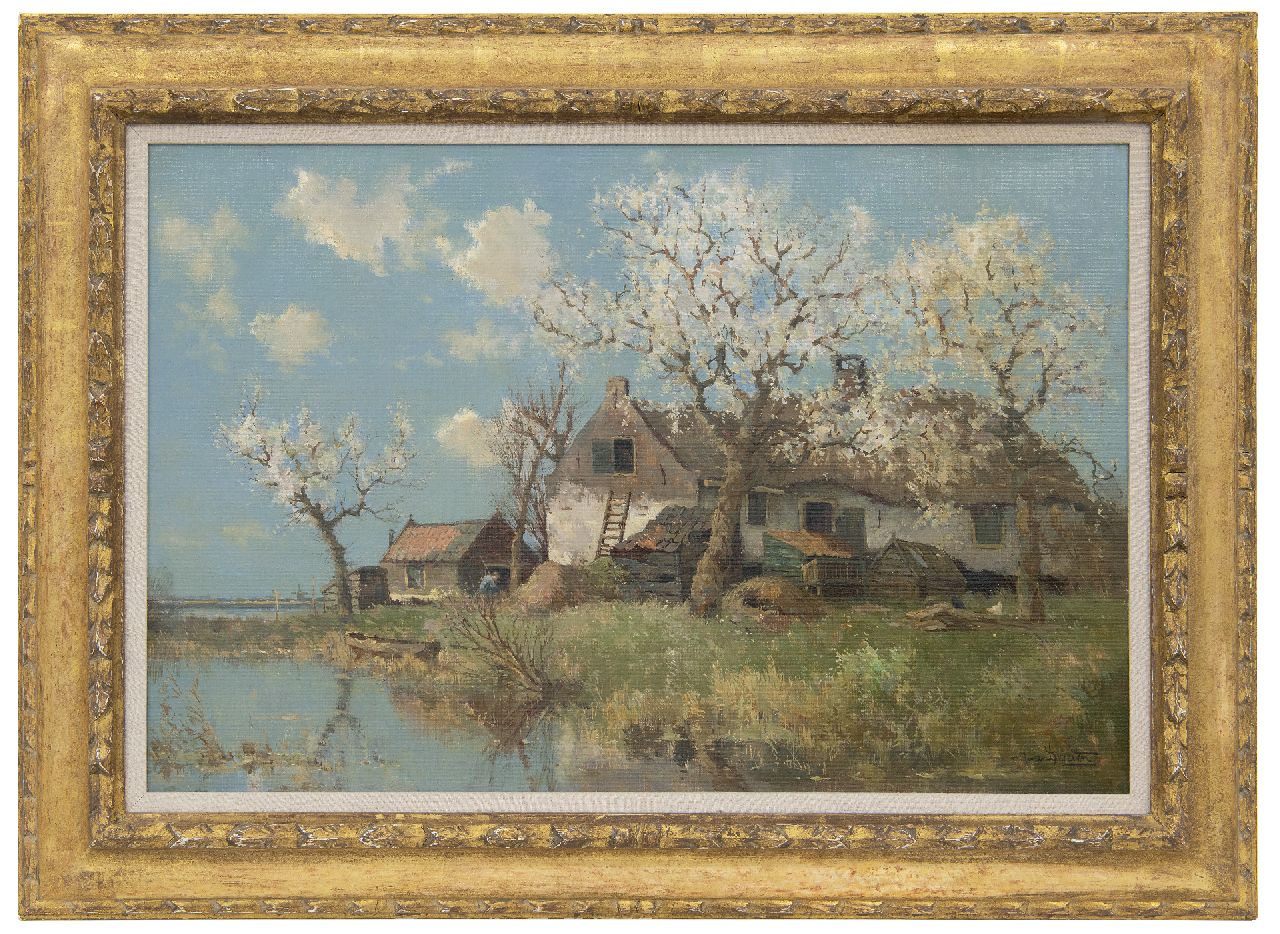 Driesten A.J. van | Arend Jan van Driesten, A view of 't Zuideind, Zoeterwoude, oil on canvas 40.0 x 60.0 cm, signed l.r.