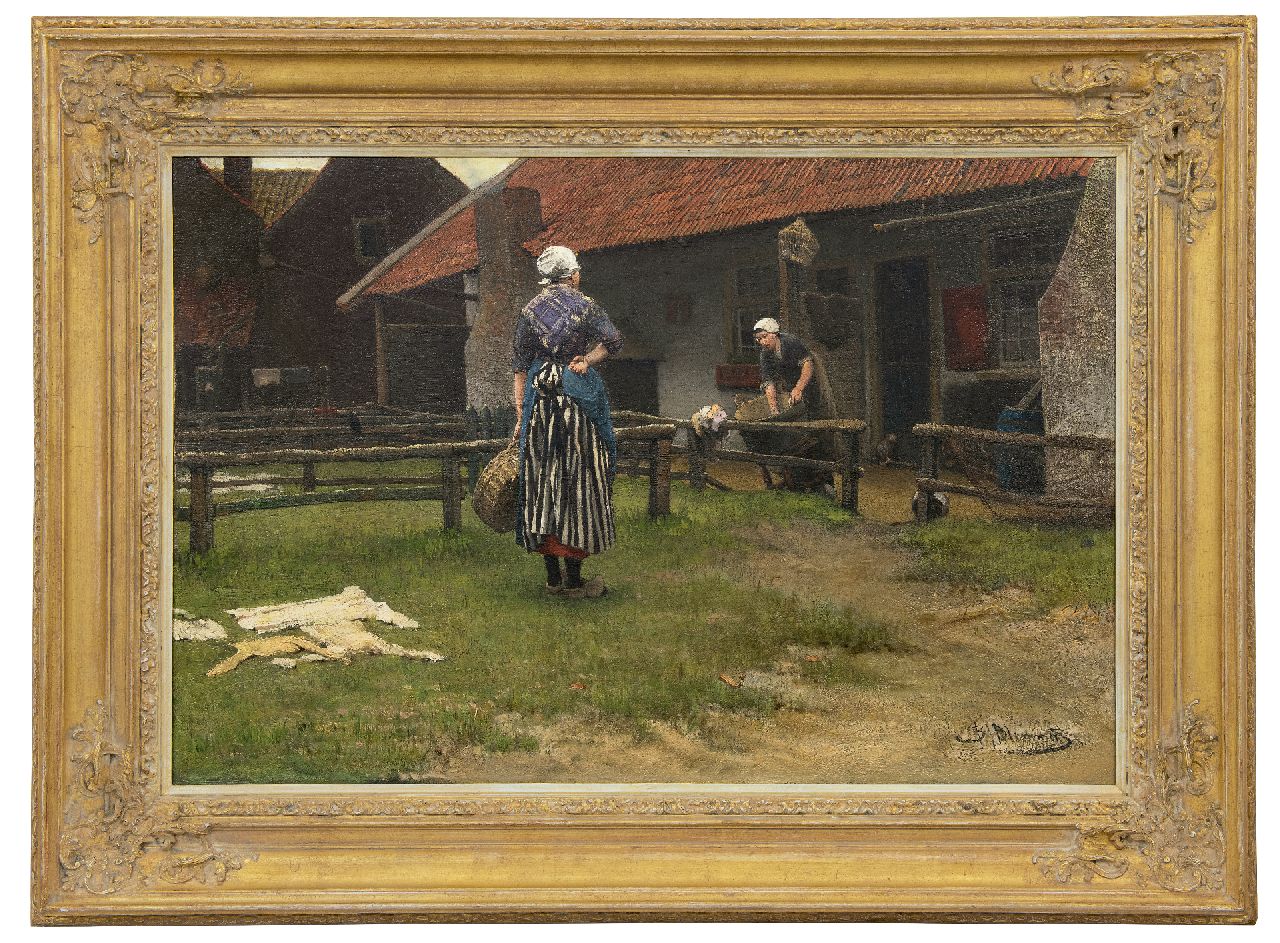 Blommers B.J.  | Bernardus Johannes 'Bernard' Blommers | Paintings offered for sale | Washing day, oil on canvas 60.5 x 92.0 cm, signed l.r.