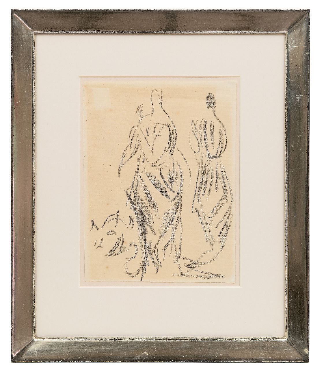 Dufy R.  | Raoul Dufy | Watercolours and drawings offered for sale | Robe pour Paul Poiret, pencil on paper 24.5 x 18.0 cm, executed ca. 1917