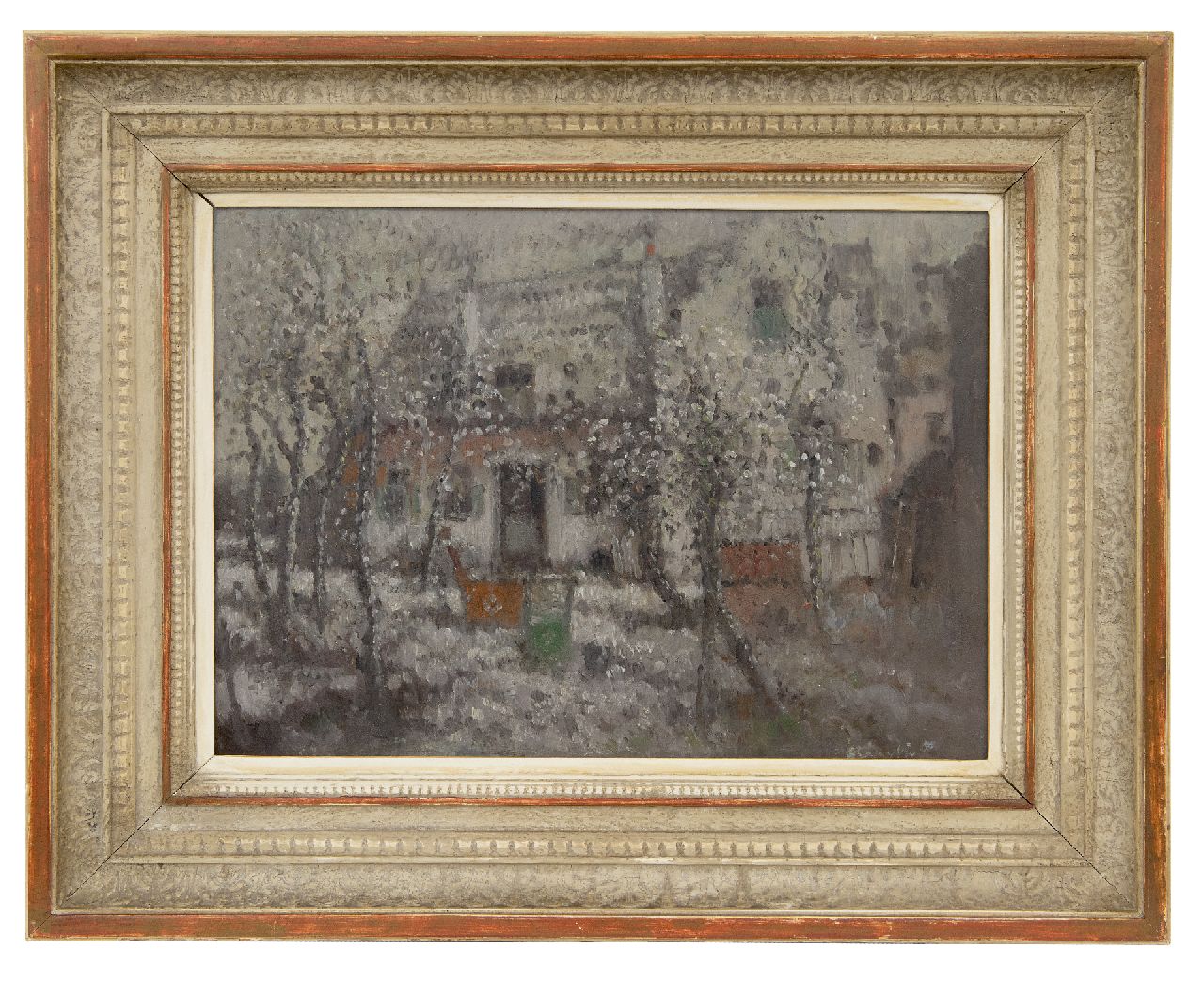 Daalhoff H.A. van | Hermanus Antonius 'Henri' van Daalhoff | Paintings offered for sale | Winter, oil on panel 25.5 x 35.5 cm, signed l.r. and on the reverse