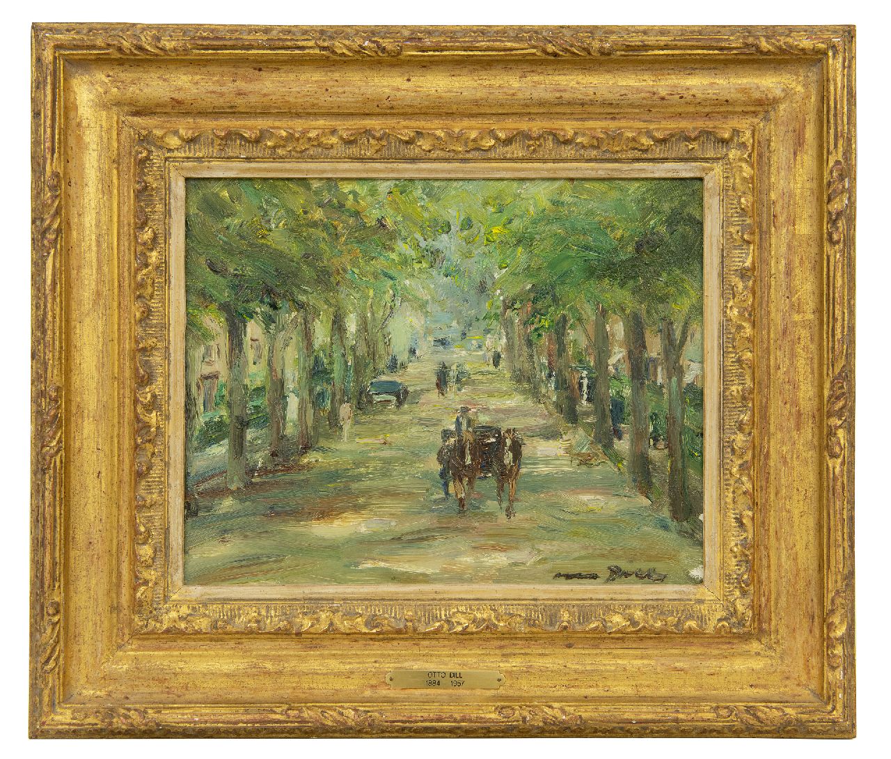 Dill O.C.W.  | Otto Carl Wilhelm Dill | Paintings offered for sale | Lichtentaler-Allee, Baden-Baden, oil on panel 22.6 x 28.7 cm, signed l.r.