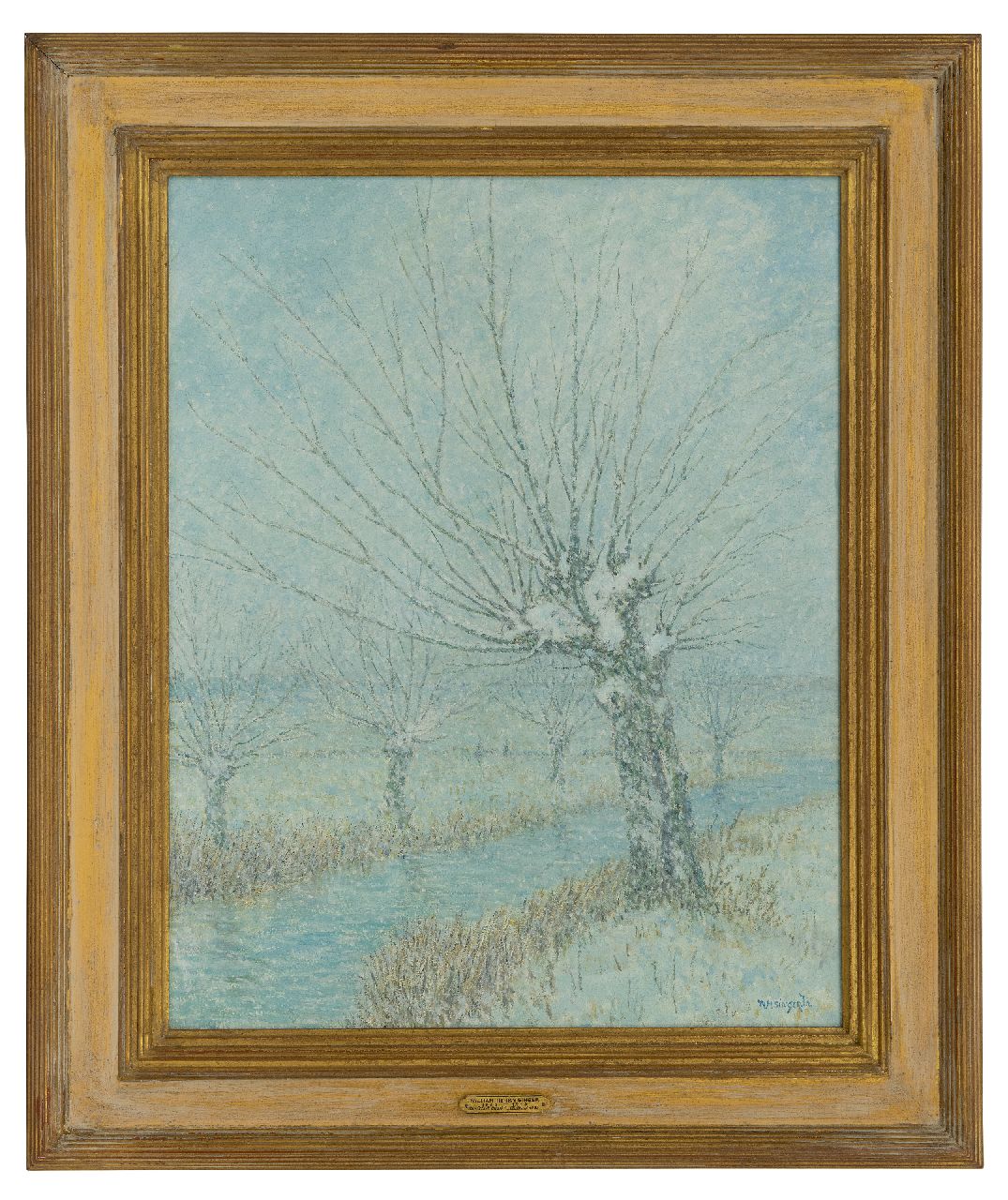 Singer W.H.  | William Henry Singer, The First Snow, Holland, oil on board 50.5 x 40.0 cm, signed l.r. and dated on the reverse 1933
