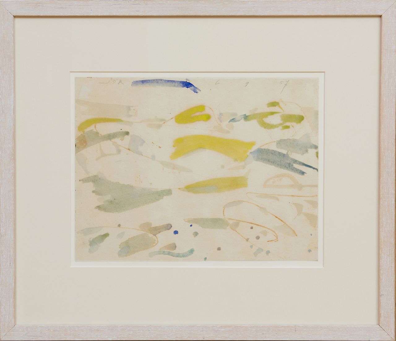 Jordens J.G.  | 'Jan' Gerrit Jordens, Schiermonnikoog, watercolour and ecolyn on paper 23.6 x 31.1 cm, signed u.l. and dated 6 9 57
