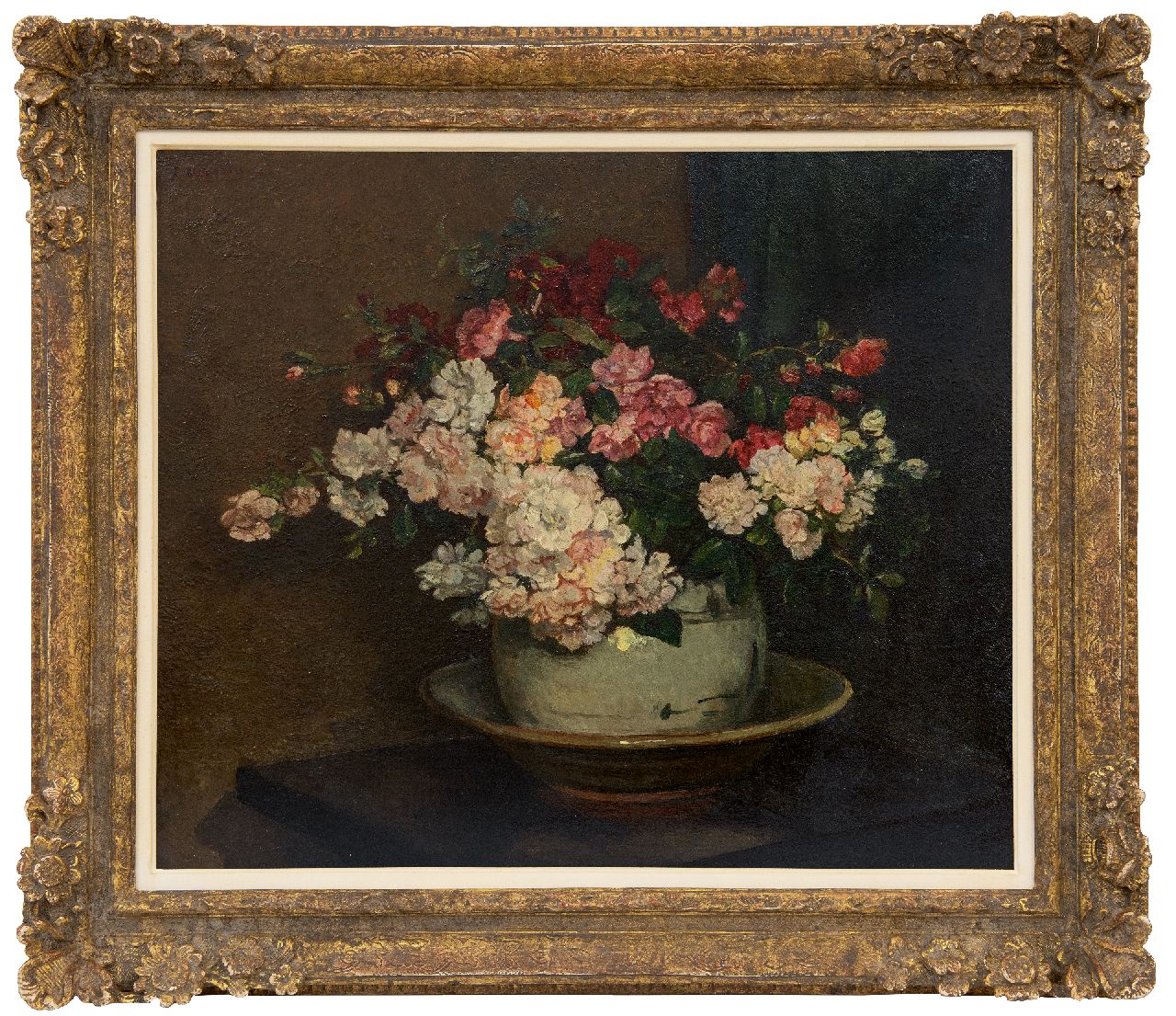 Akkeringa J.E.H.  | 'Johannes Evert' Hendrik Akkeringa, Spray roses, oil on canvas 46.3 x 54.5 cm, signed u.l.