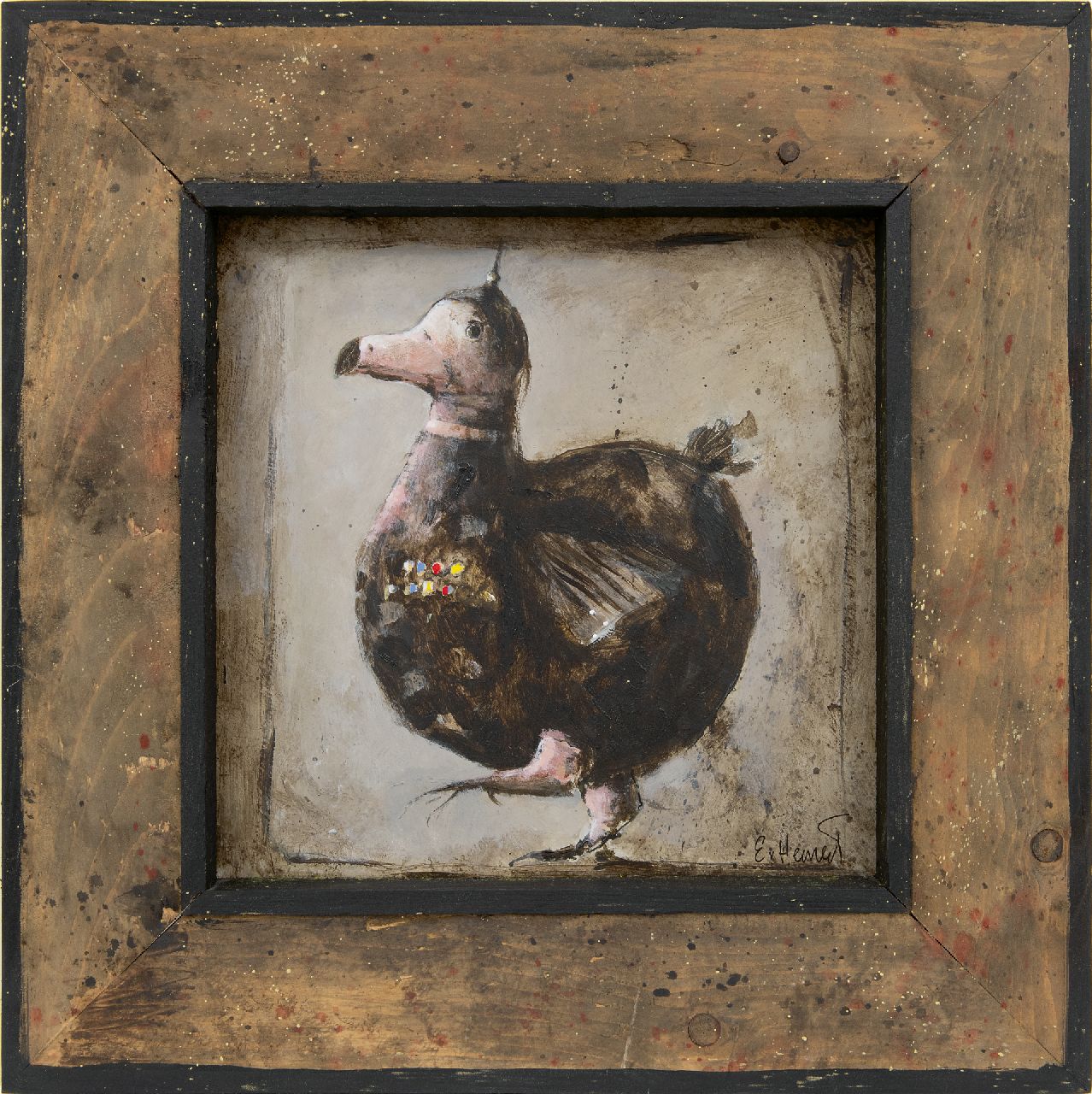 Hemert E. van | Evert van Hemert, German DODO, acrylic on board 29.2 x 29.1 cm, signed l.r.