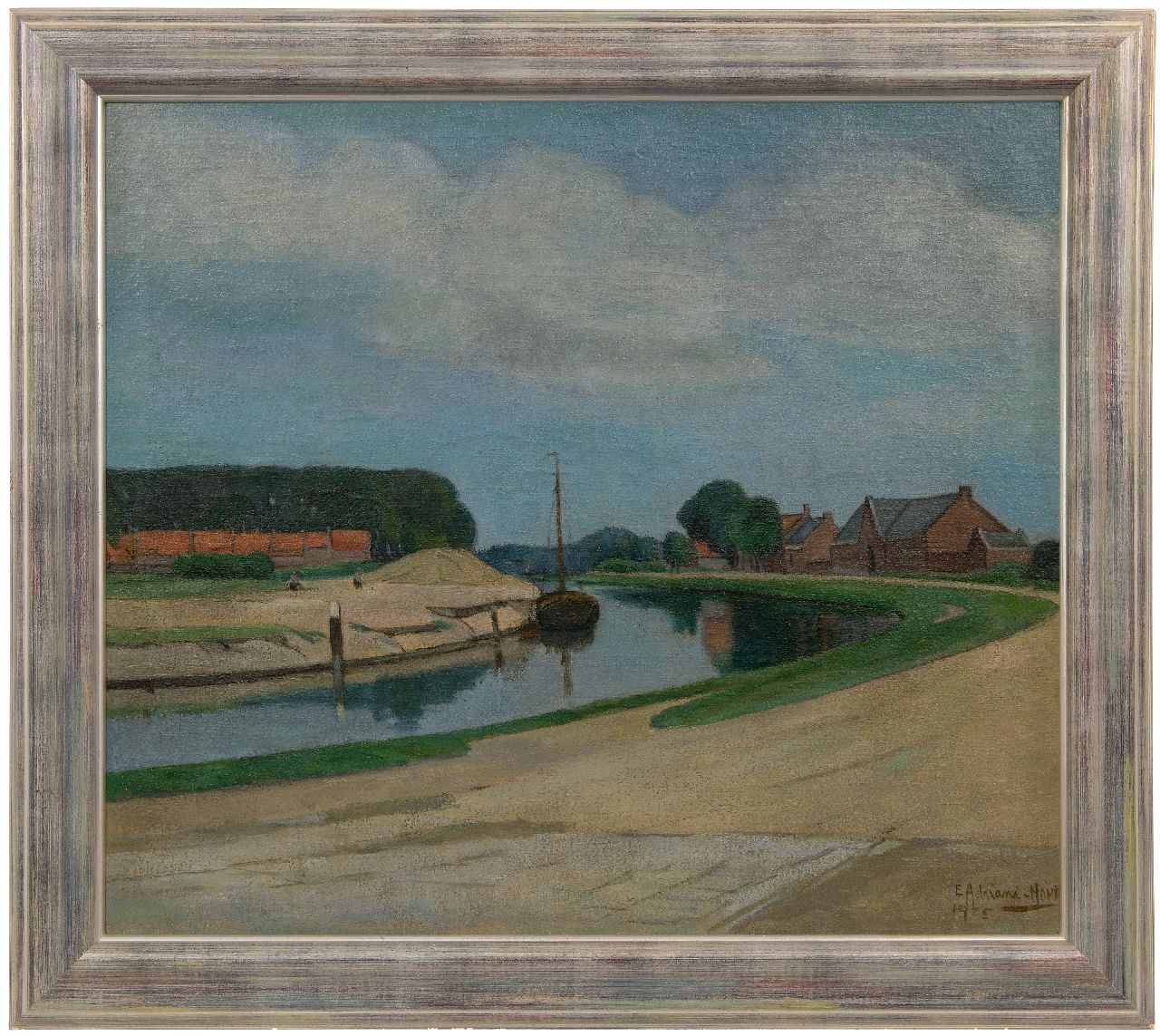 Adriani-Hovy E.M.H.  | 'Elisabeth' Marie Hendrika Adriani-Hovy | Paintings offered for sale | The river Vecht near Oud-Zuilen, oil on canvas 70.2 x 80.0 cm, signed l.r. and dated 1925
