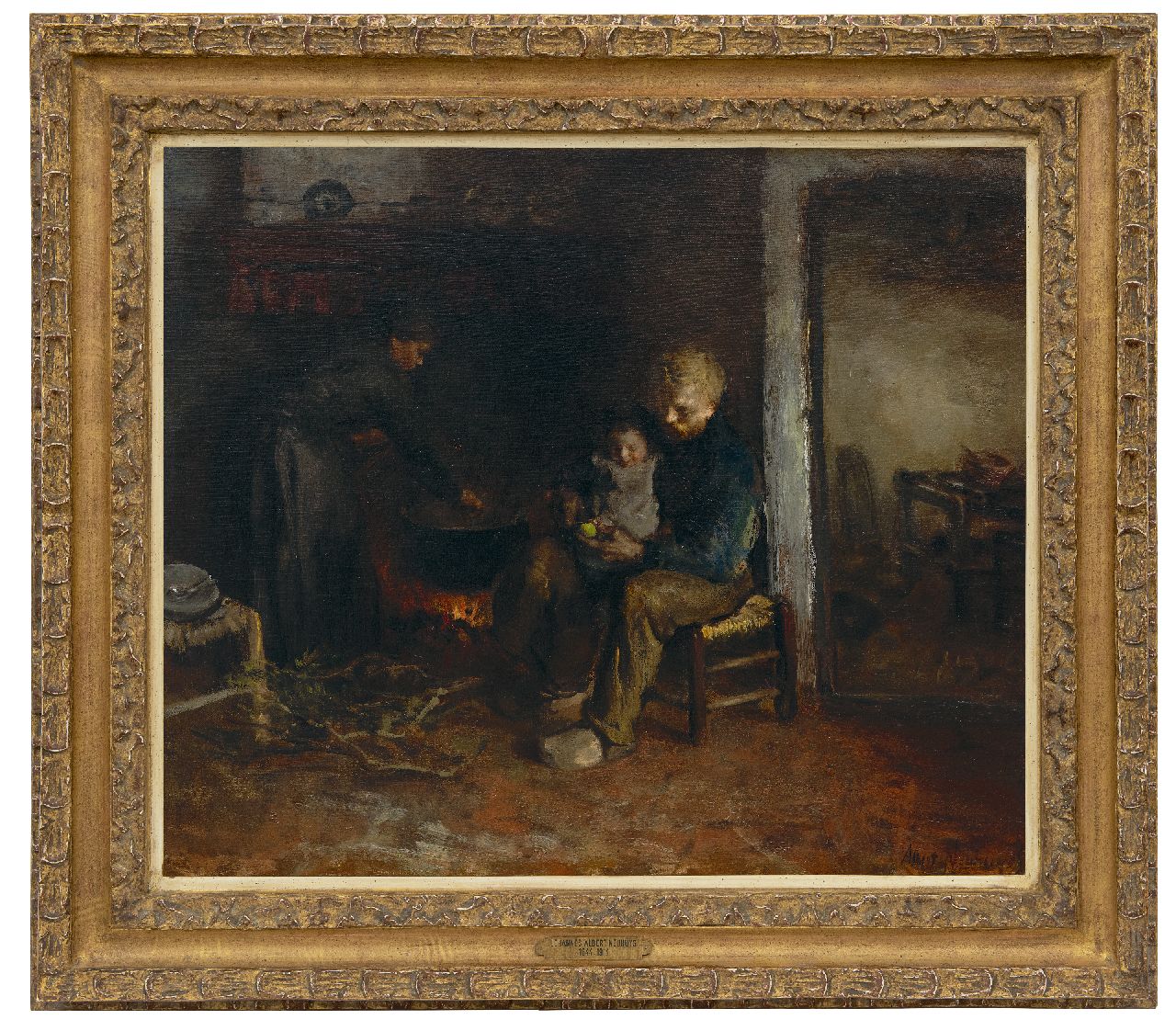 Neuhuys J.A.  | Johannes 'Albert' Neuhuys | Paintings offered for sale | Peasant familie, oil on canvas 51.0 x 60.3 cm, signed l.r.