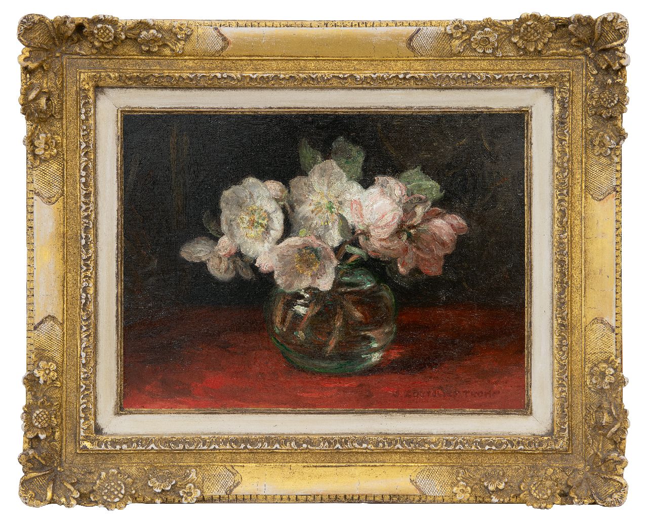 Zoetelief Tromp J.  | Johannes 'Jan' Zoetelief Tromp | Paintings offered for sale | Hellebores in a glass vase, oil on canvas 30.4 x 40.2 cm, signed l.r.