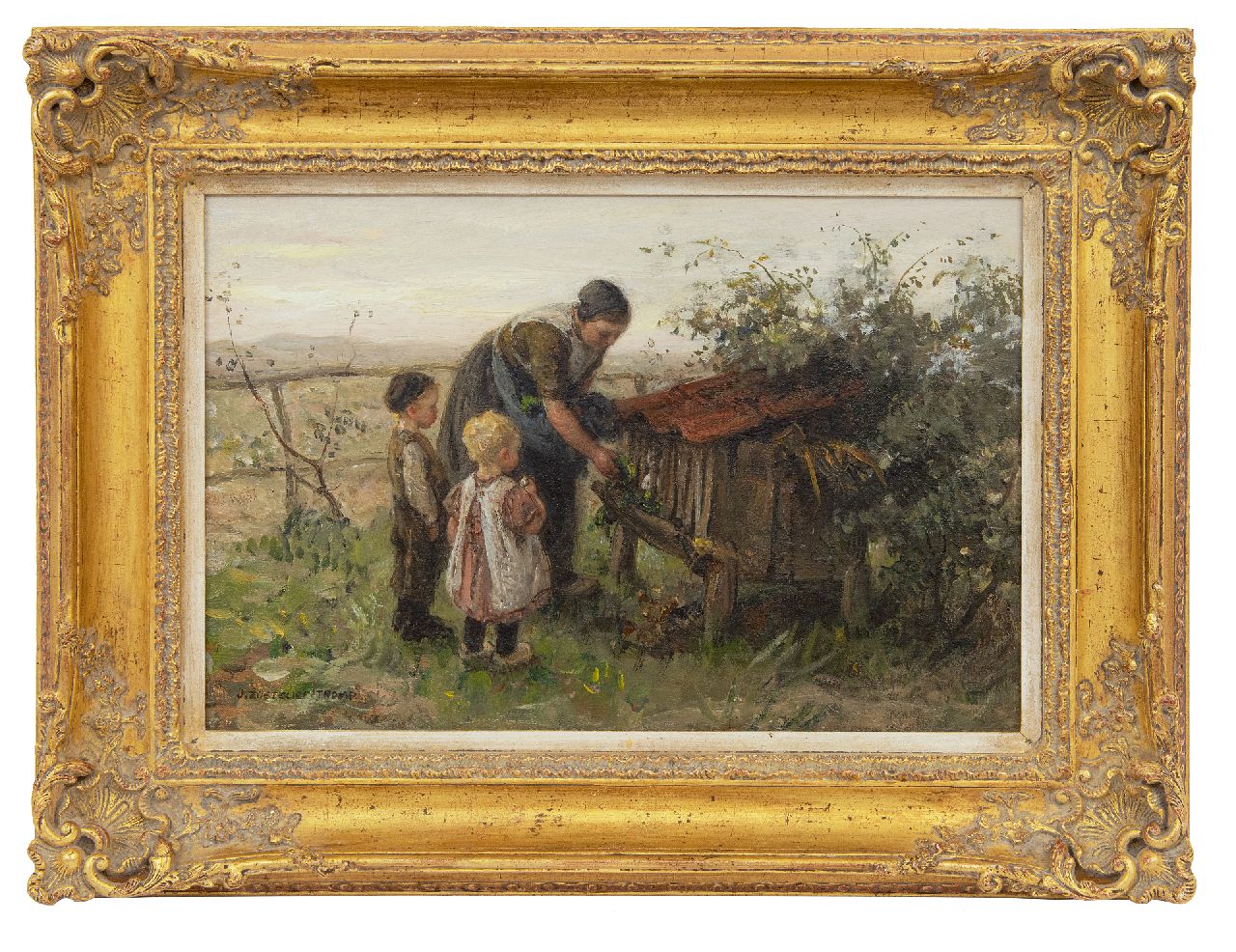 Zoetelief Tromp J.  | Johannes 'Jan' Zoetelief Tromp | Paintings offered for sale | Feeding the rabbit, oil on canvas 27.1 x 40.4 cm, signed l.l.