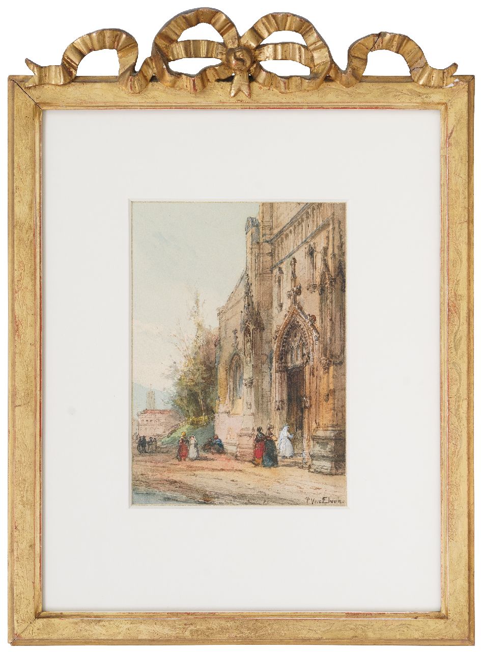 Tetar van Elven P.H.T.  | Petrus Henricus Theodorus 'Pierre' Tetar van Elven | Watercolours and drawings offered for sale | Wedding in the Italian campagna, watercolour on paper 17.8 x 12.7 cm, signed l.r.