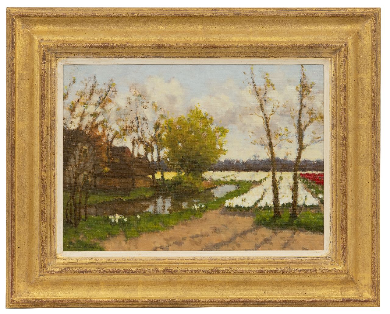 Ende L. van den | Leo van den Ende, Farm in Sassenheim, oil on canvas laid down on board 27.5 x 37.3 cm, signed l.l.