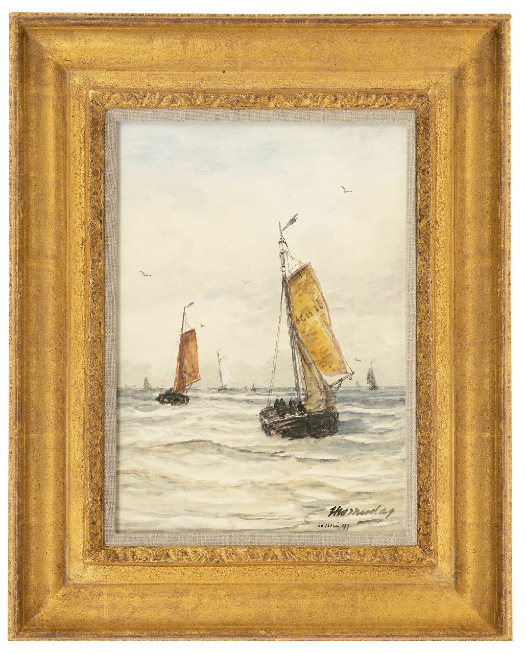 Mesdag H.W.  | Hendrik Willem Mesdag, After the storm at Scheveningen, watercolour and gouache on paper 36.6 x 26.7 cm, signed l.r. and dated 30 Mei 97