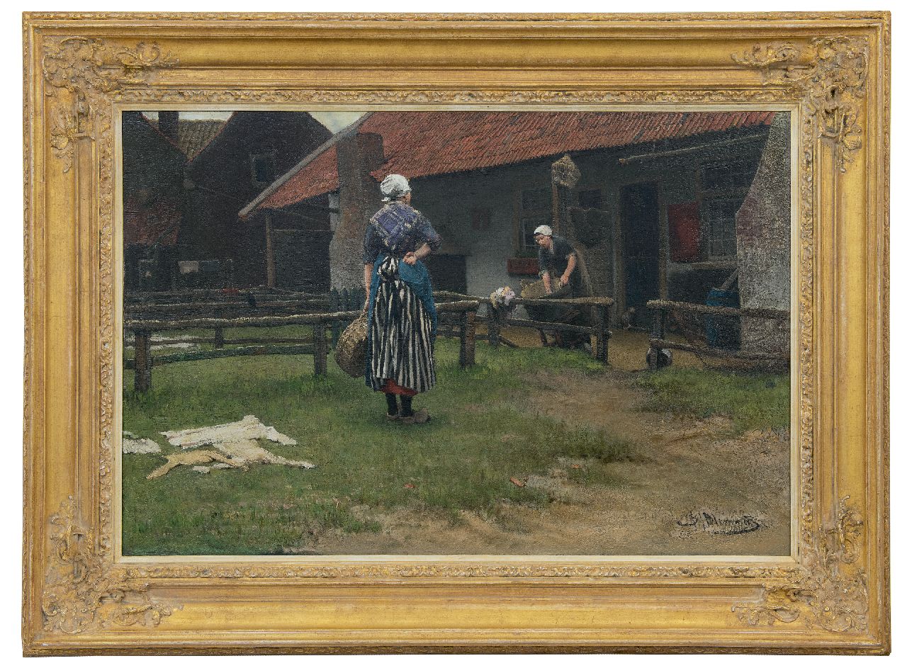 Scherrewitz J.F.C.  | Johan Frederik Cornelis Scherrewitz | Paintings offered for sale | Wood gatherers behind the dunes, oil on canvas 41.0 x 61.4 cm, signed l.l.