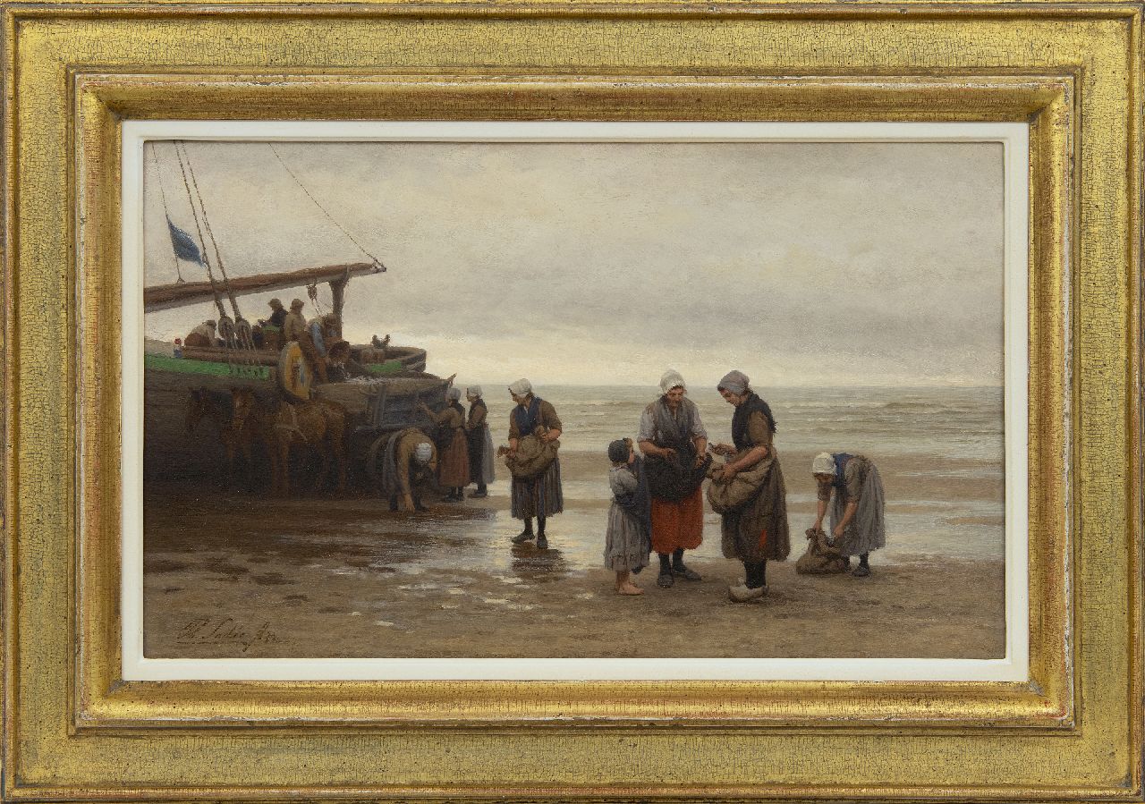 Sadée P.L.J.F.  | Philip Lodewijk Jacob Frederik Sadée | Paintings offered for sale | Fish for the poor, oil on panel 31.3 x 52.0 cm, signed l.l. and dated '73