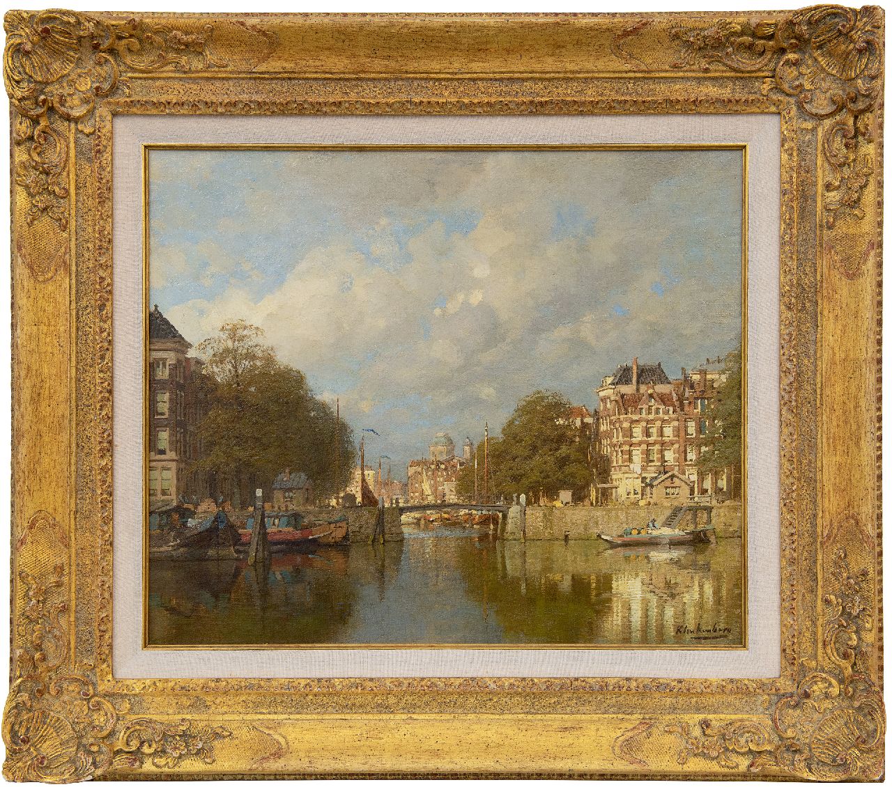 Klinkenberg J.C.K.  | Johannes Christiaan Karel Klinkenberg | Paintings offered for sale | Near the Leuvehaven, Rotterdam, oil on canvas 39.3 x 47.2 cm, signed l.r.
