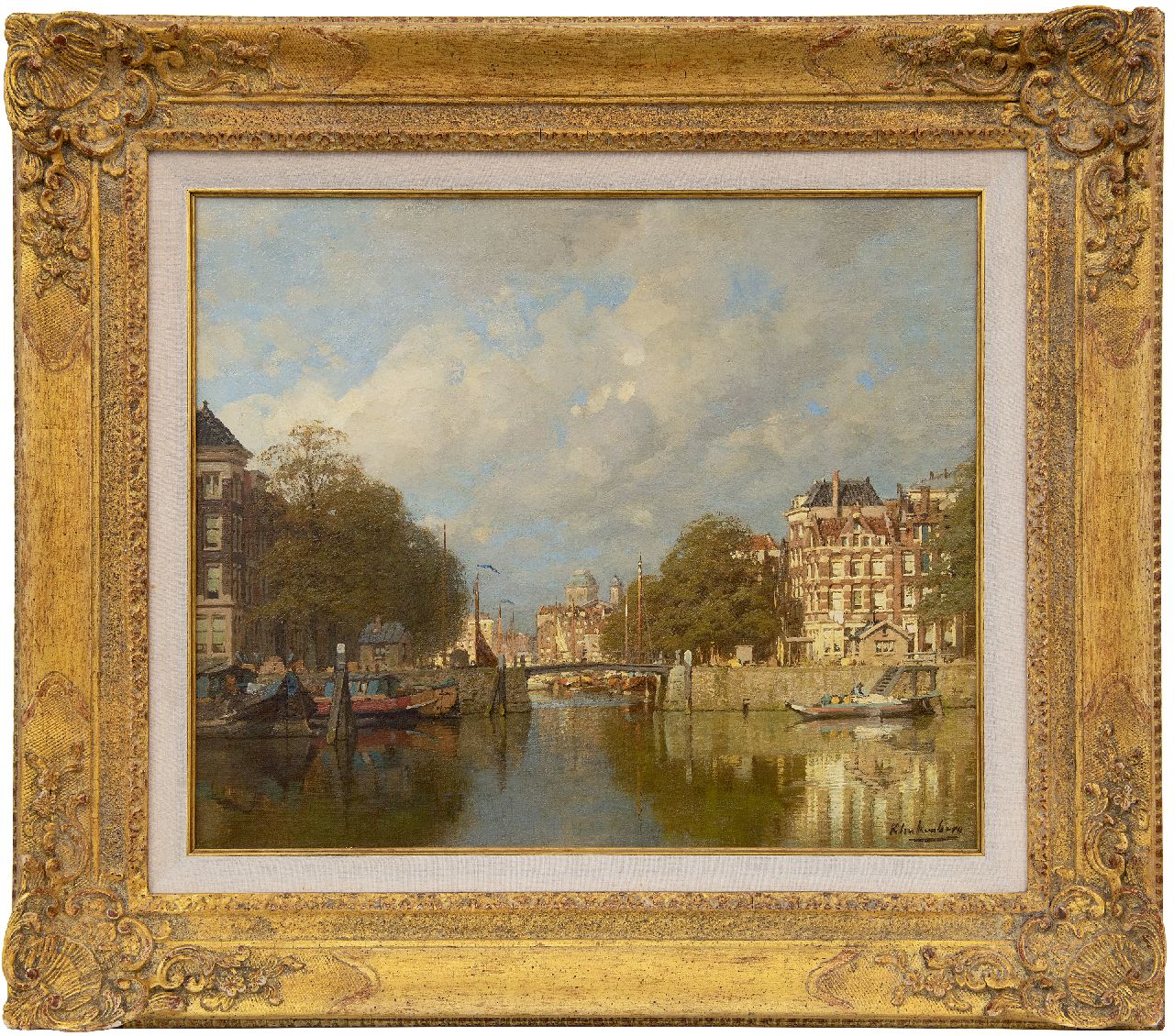 Klinkenberg J.C.K.  | Johannes Christiaan Karel Klinkenberg | Paintings offered for sale | Near Leuvehaven, Rotterdam, oil on canvas 39.3 x 47.2 cm, signed l.r.