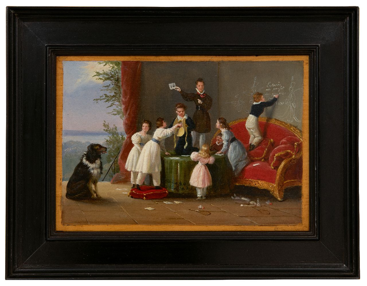 Pingret E.H.T.  | Édouard Henri Théophile Pingret | Paintings offered for sale | Lottery of the poor, oil on panel 17.5 x 25.3 cm, signed l.r. and dated 1831, without frame