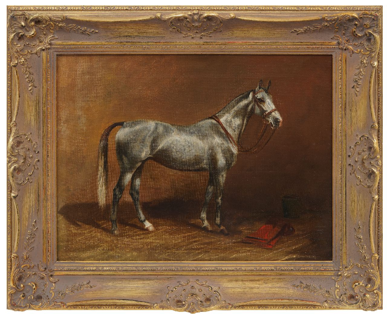 Westerop W.  | Wilhelm Westerop | Paintings offered for sale | Portrait of a gray horse, oil on canvas 35.0 x 45.0 cm, signed l.l. and dated 1929