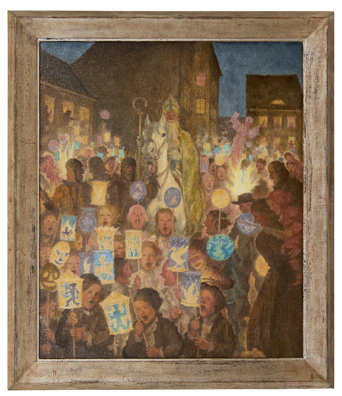 Münzer A.F.T.  | Adolph Franz Theodor 'Adolf' Münzer | Paintings offered for sale | Saint Martin procession 1934, oil on canvas 80.8 x 66.0 cm, signed on the reverse and dated on the reverse 1934