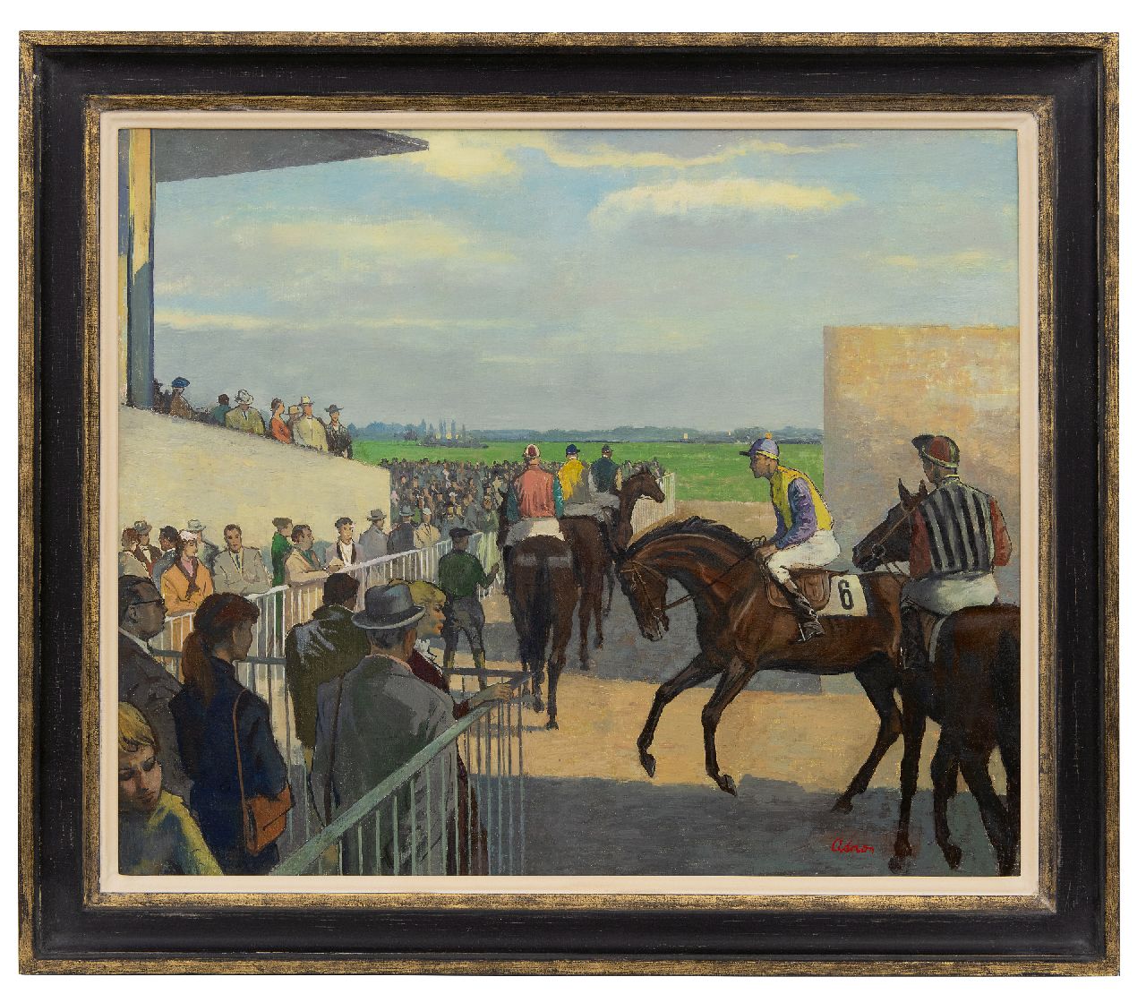 Adrion L.  | Lucien Adrion | Paintings offered for sale | Horse race in Deauville, oil on canvas 50.4 x 60.7 cm, signed l.r.