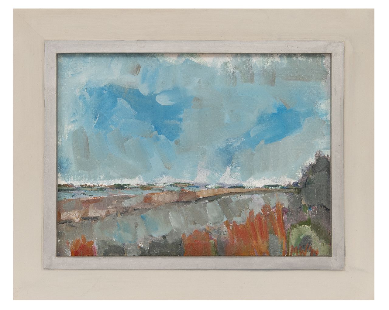 Wolters-Schweitzer M.  | Milène Wolters-Schweitzer | Paintings offered for sale | Landscape, oil on canvas 29.9 x 40.0 cm, signed l.r. and on the stretcher and dated on the stretcher 2014