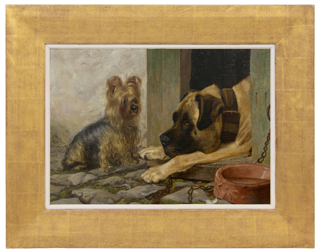 Engelse School, tweede helft 19e eeuw   | Engelse School, tweede helft 19e eeuw | Paintings offered for sale | Hero Worship, oil on canvas 40.6 x 55.8 cm, signed l.r. with monogram