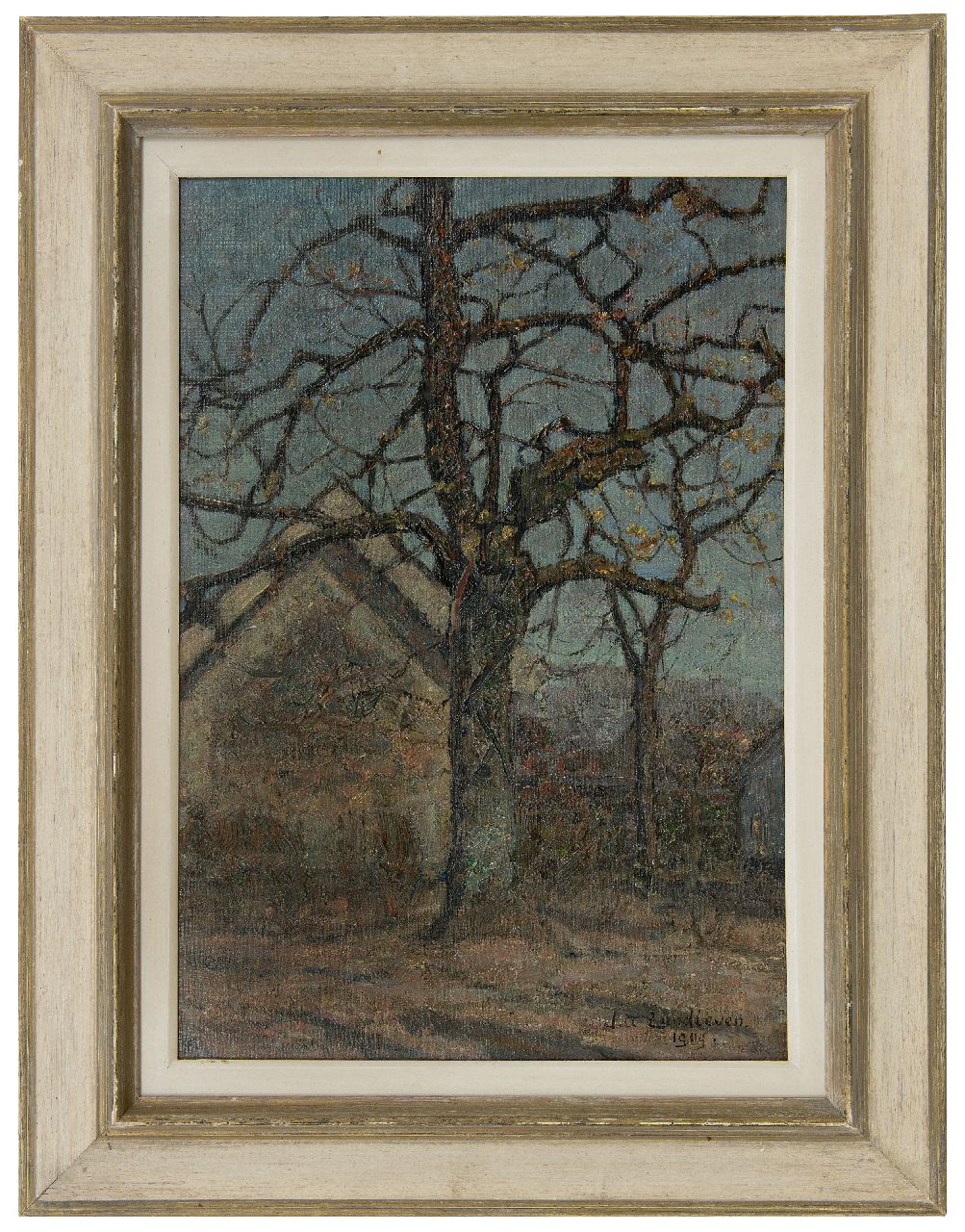 Zandleven J.A.  | Jan Adam Zandleven | Paintings offered for sale | Tree, oil on canvas laid down on board 50.5 x 35.5 cm, signed l.r. and dated 1909